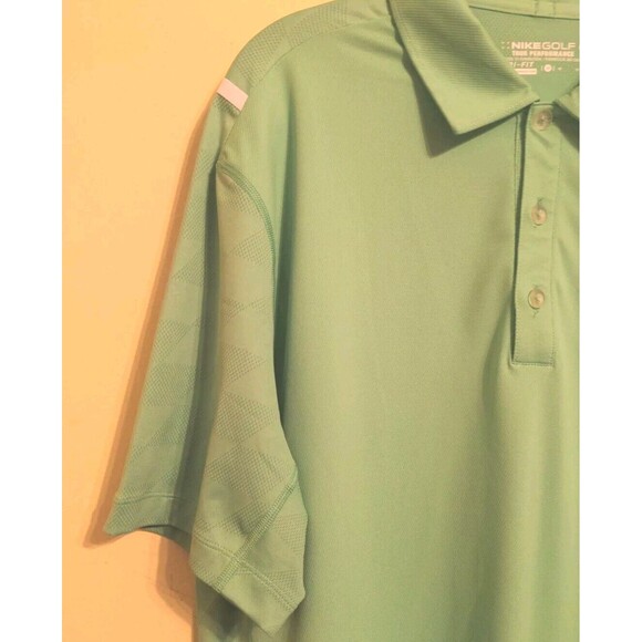 Nike Golf Tour Performance Polo Shirt Dri-Fit S/S Venom Green  Men's Size Medium - Picture 2 of 8